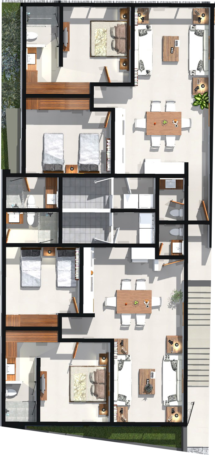 Render de planta baja